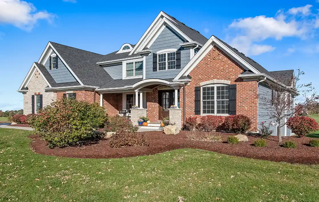 Single-family home in Maryland with roof installed by DWM Roofing